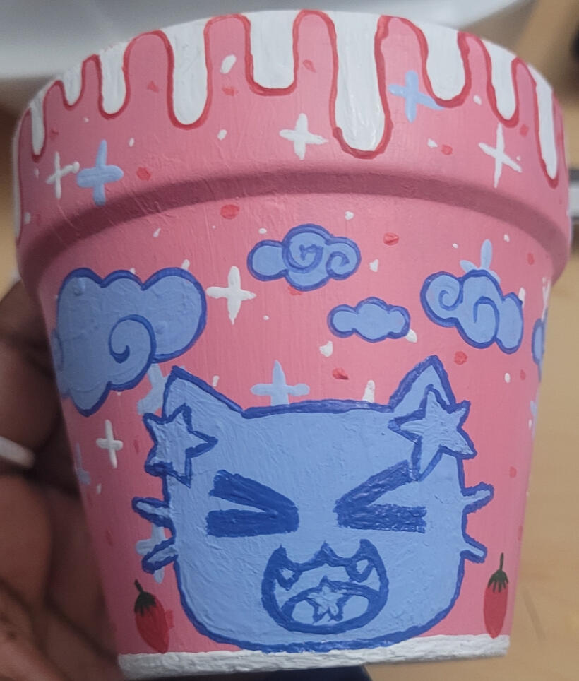 Hand Painted Clay Pot 1 Hand Painted Clay Pot 1